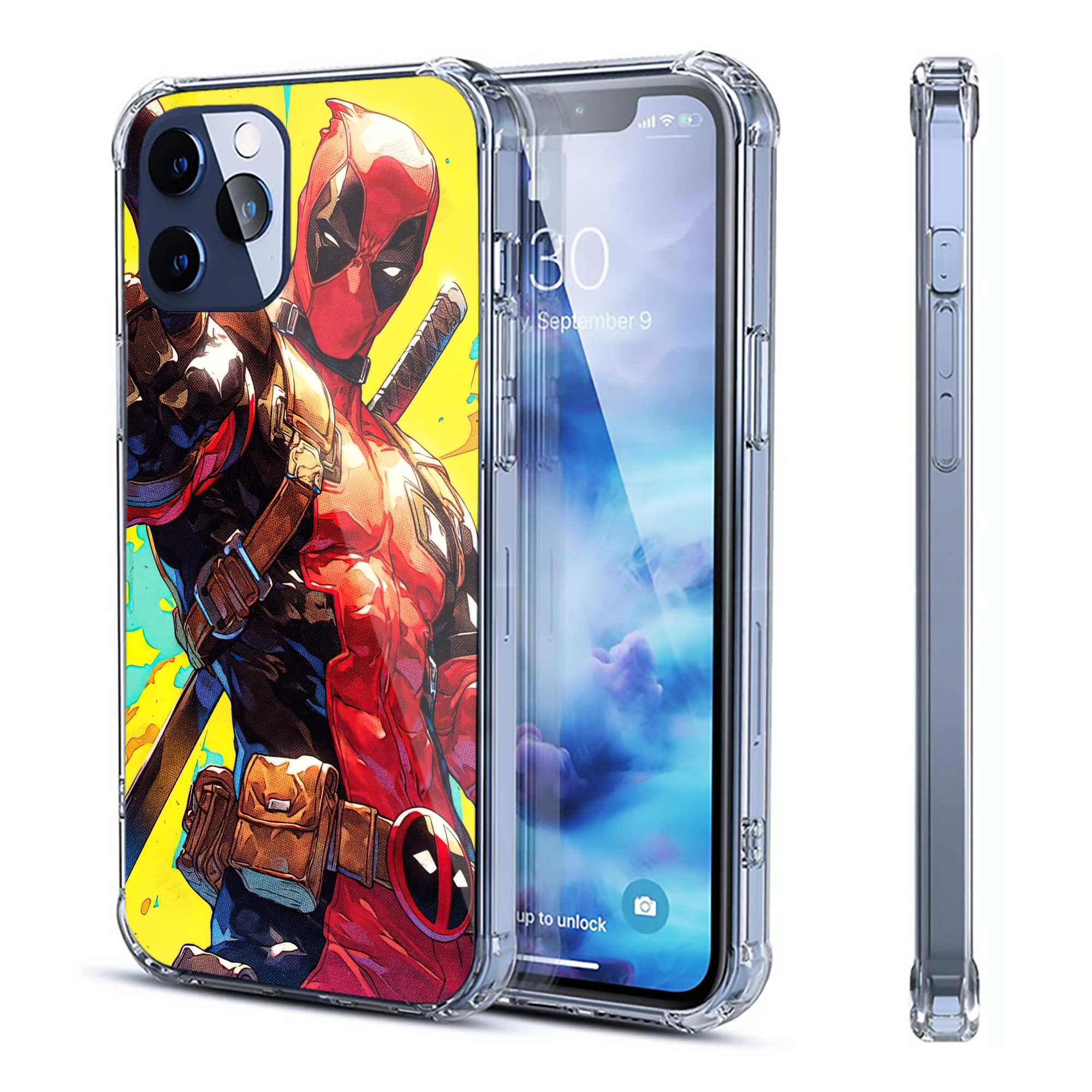 （画像用） Deadpool デッドプール 【iPhone 12シリーズ対応】透明スマホケース（クリアソフトケース）